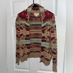 Vintage Denim & Supply Ralph Lauren Aztec Southwestern Knit Cardigan Sweater Med